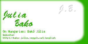 julia bako business card