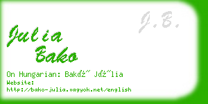 julia bako business card